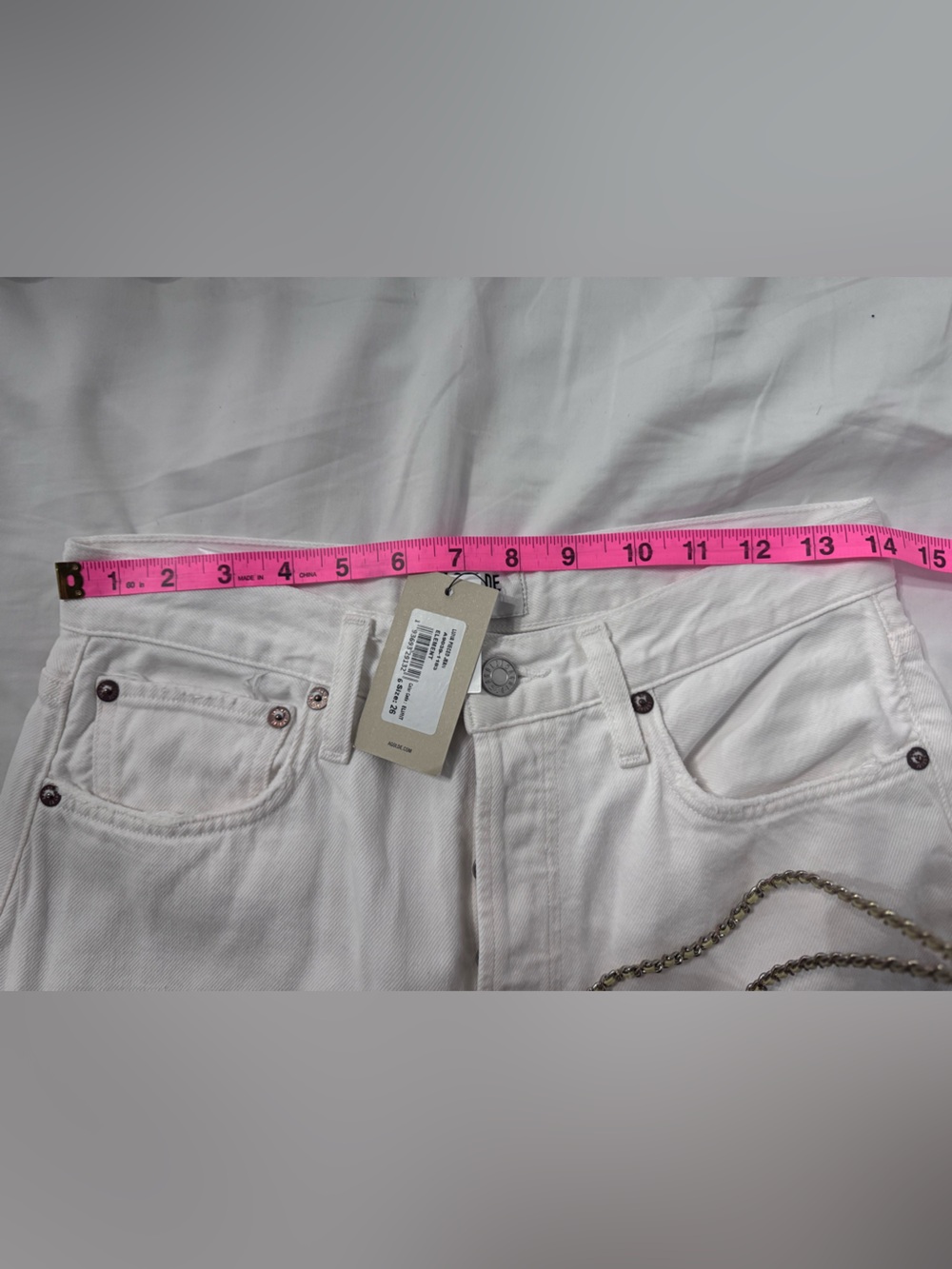 Agolde White Wide-Leg Jeans - Picture 7 of 8